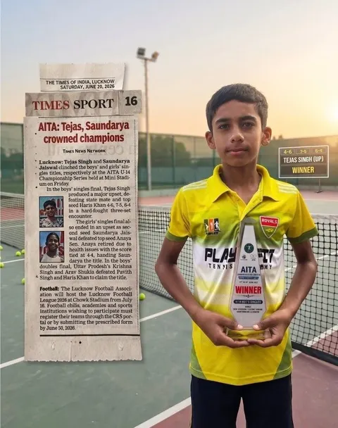 Academy photo: AITA: Tejas, Saundarya crowned champions (The Times of India, 20 June 2026)