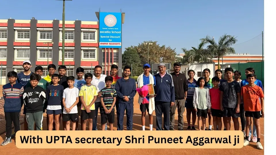 Academy photo: With UPTA secretary Shri Puneet Aggarwal